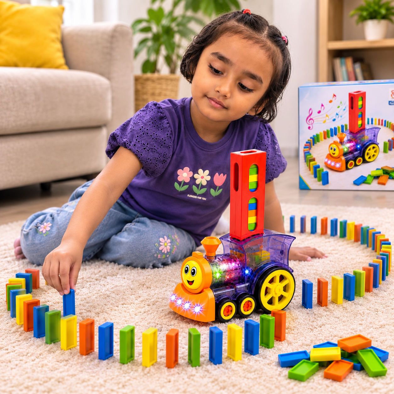Domino Train Toy Set for Kids
