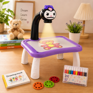 kids drawing projector table with LED light