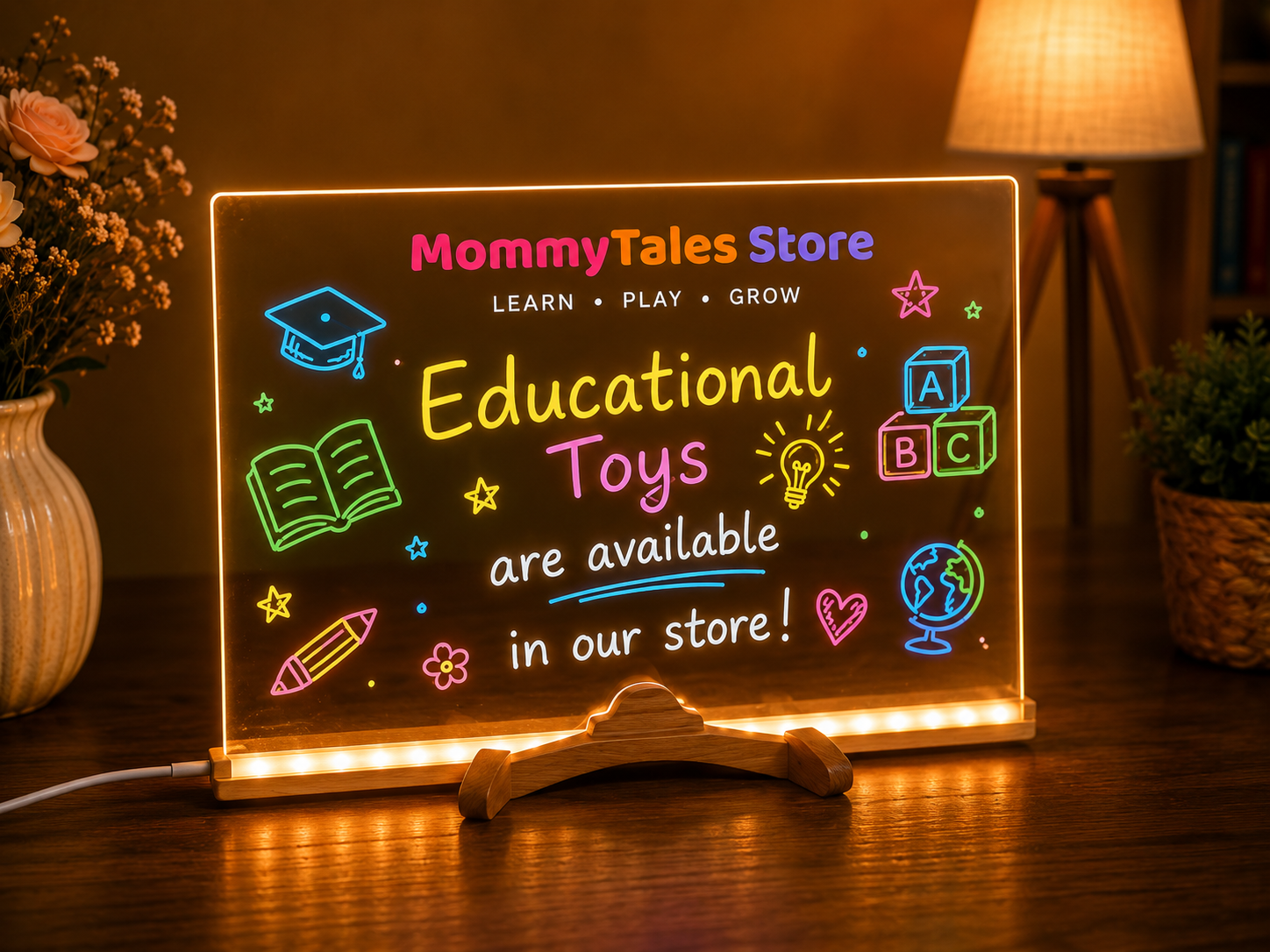 LED writing board 30x20 cm