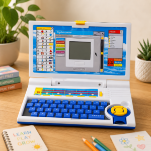 kids laptop toy in blue