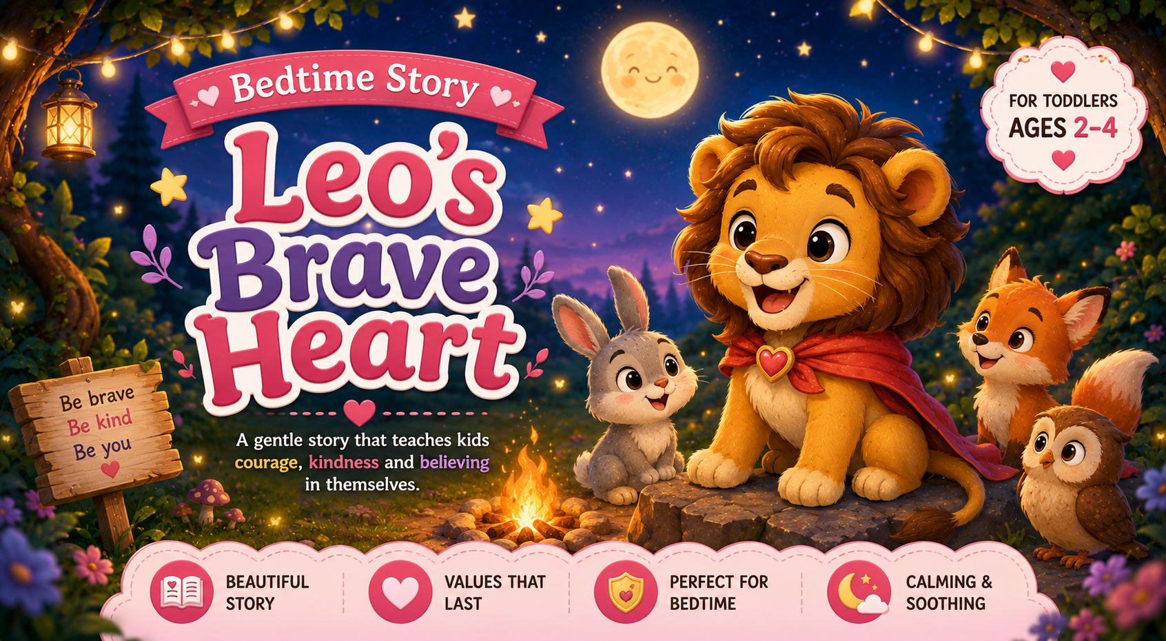 Leo's Brave Heart - Bedtime story for ages 5-7