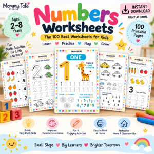 Numbers worksheets pack for kids