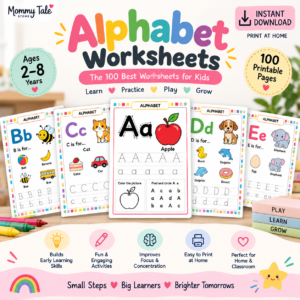 Alphabet worksheets pack for kids